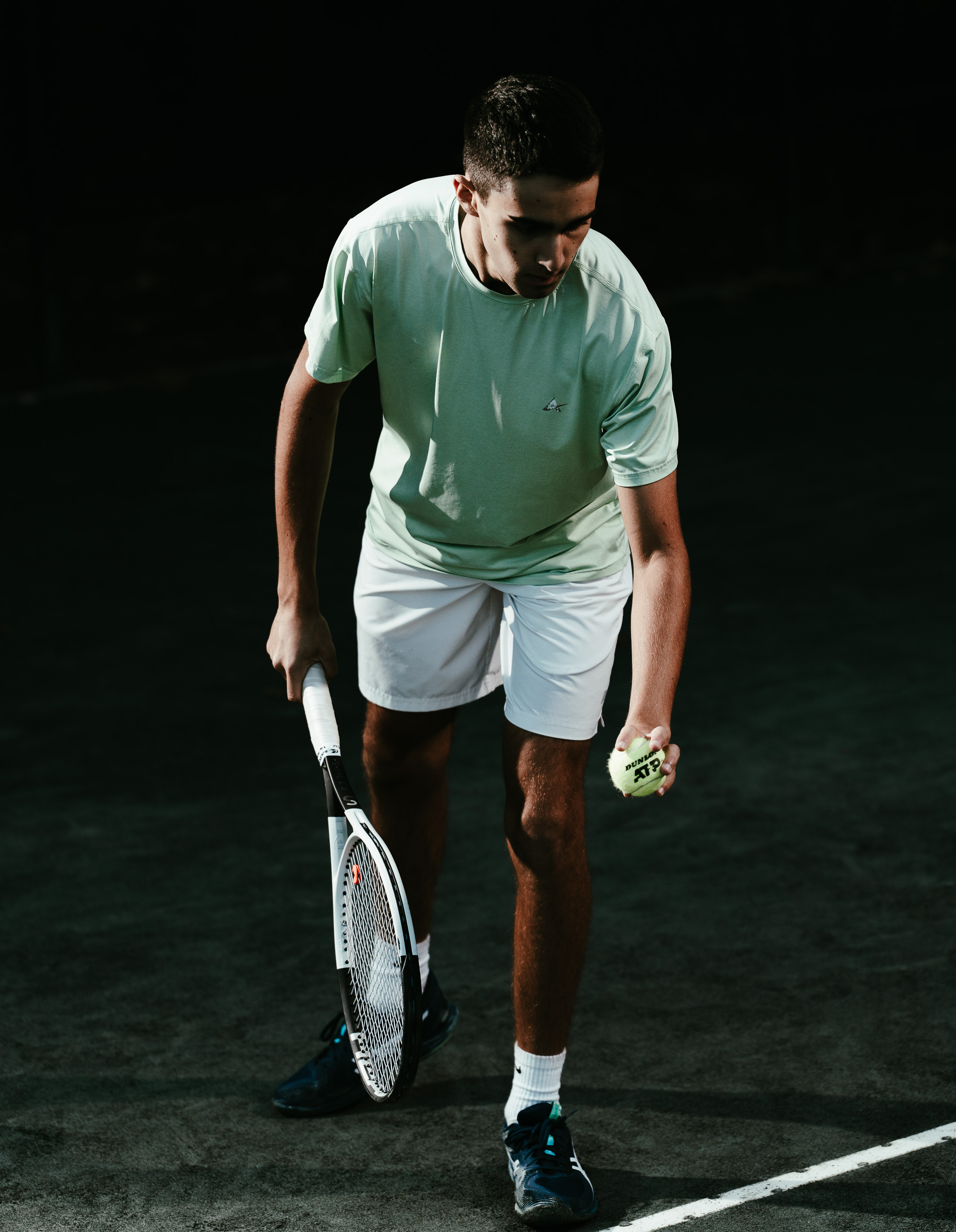 Tennis player ready