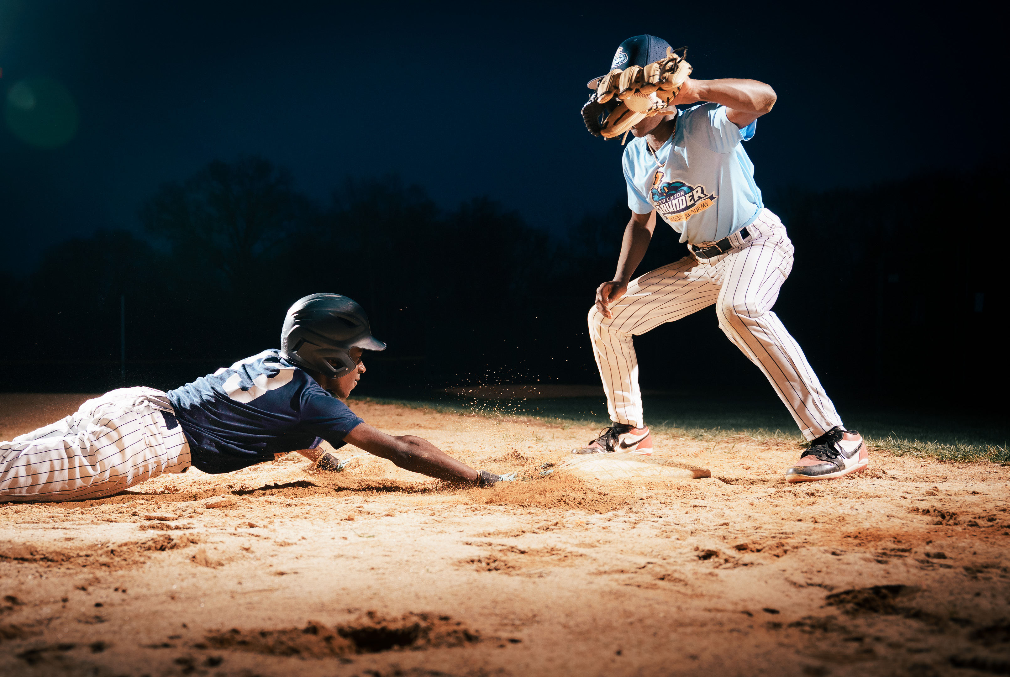 Baseball dugout portrait